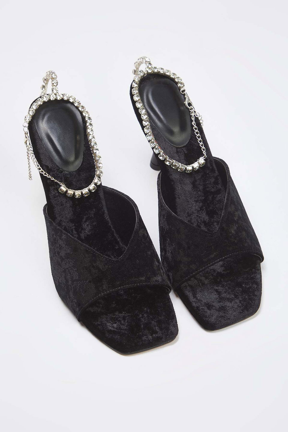 Velvet Accessory Ankle-Tie Classic High Heel Shoes TAKAW26TO00019