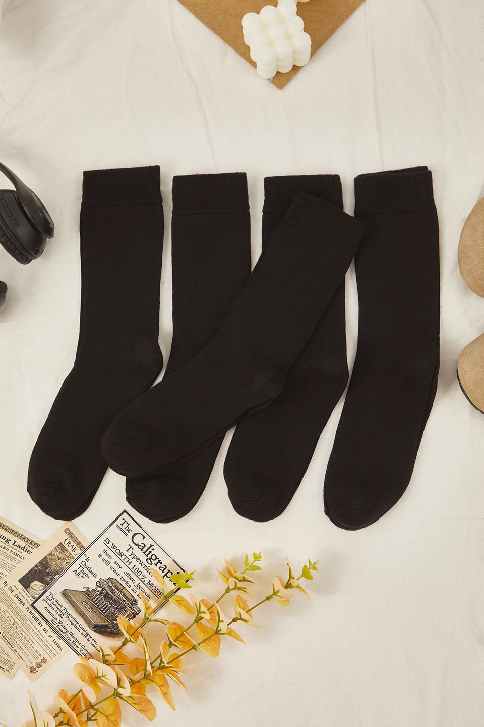 5 Pack Cotton Plain Sock-Long Socks TMNAW20CO0019