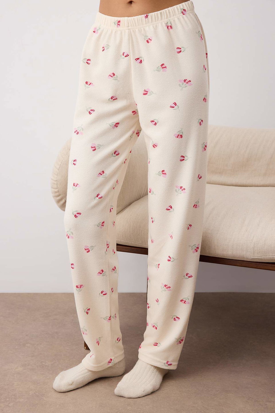Teddy Bear Soft Winter Waffle Knit Pajama Set THMAW26PT00187