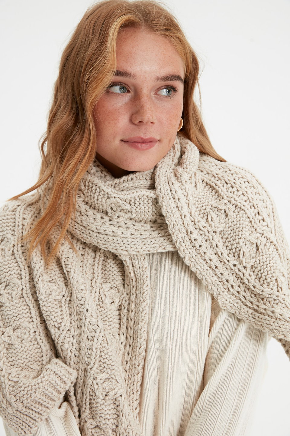 Knitted Detailed Knitwear Scarf TWOAW21AT0018