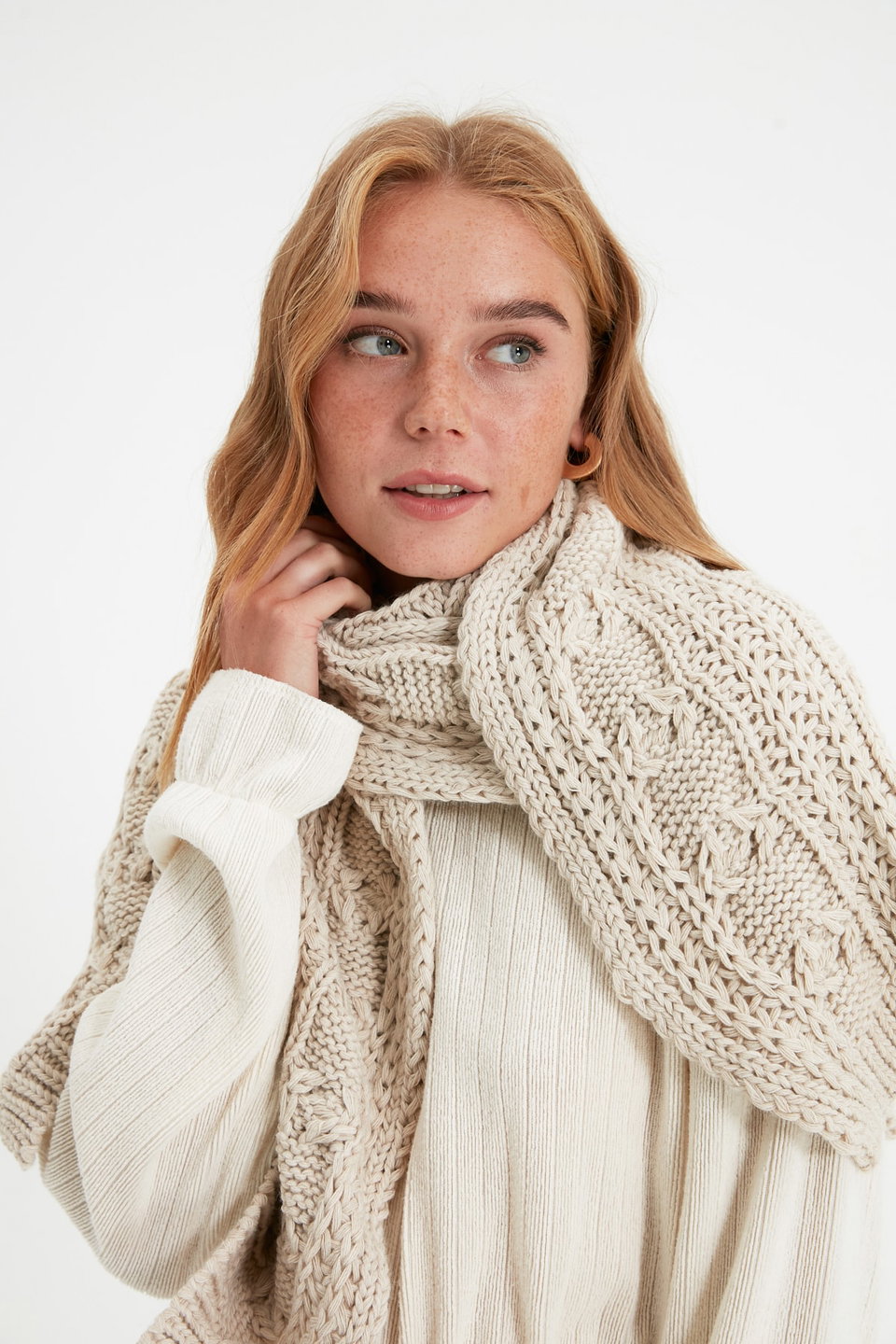 Knitted Detailed Knitwear Scarf TWOAW21AT0018