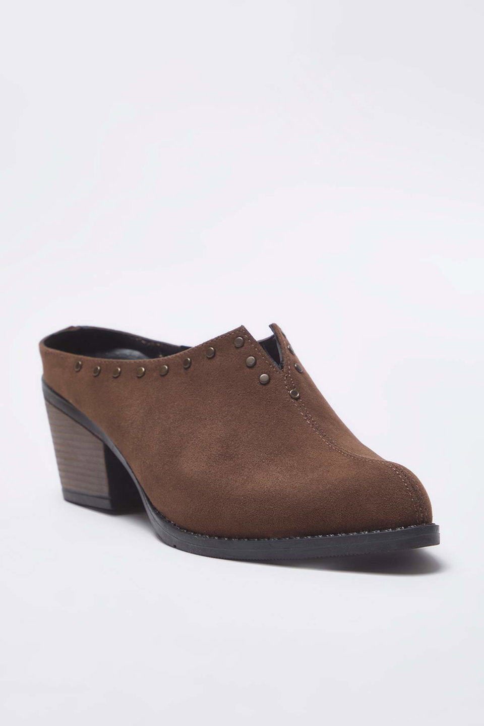 Trocque Suede Nubuck Sabo Classic Heeled Shoes TAKAW26TO00016