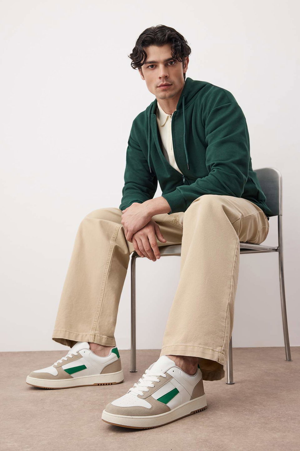 Color Block Detailed Retro Men's Sneakers TAKAW26SN00021
