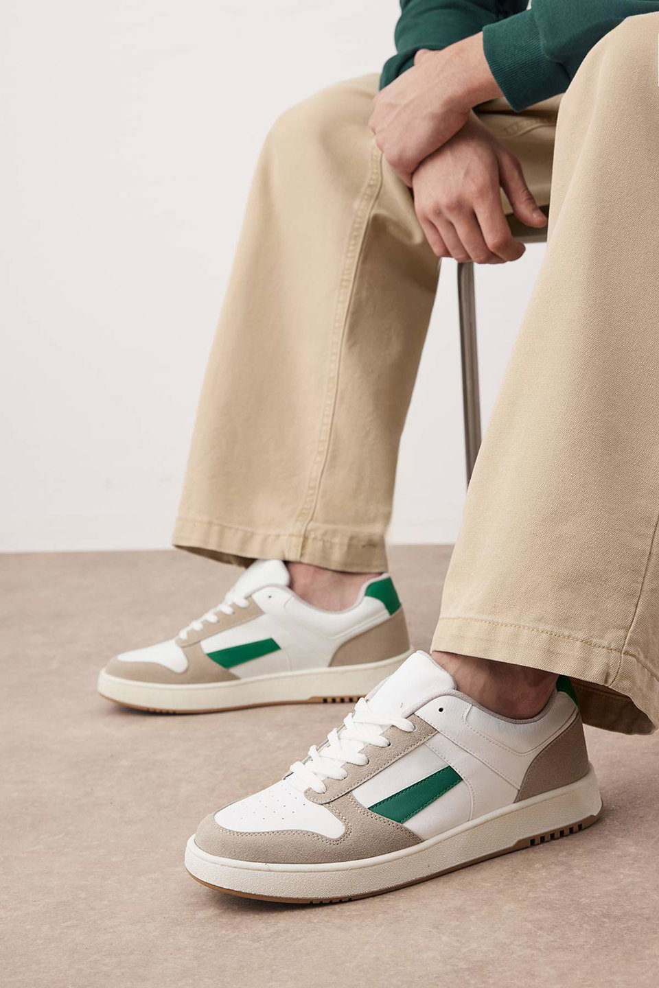 Color Block Detailed Retro Men's Sneakers TAKAW26SN00021