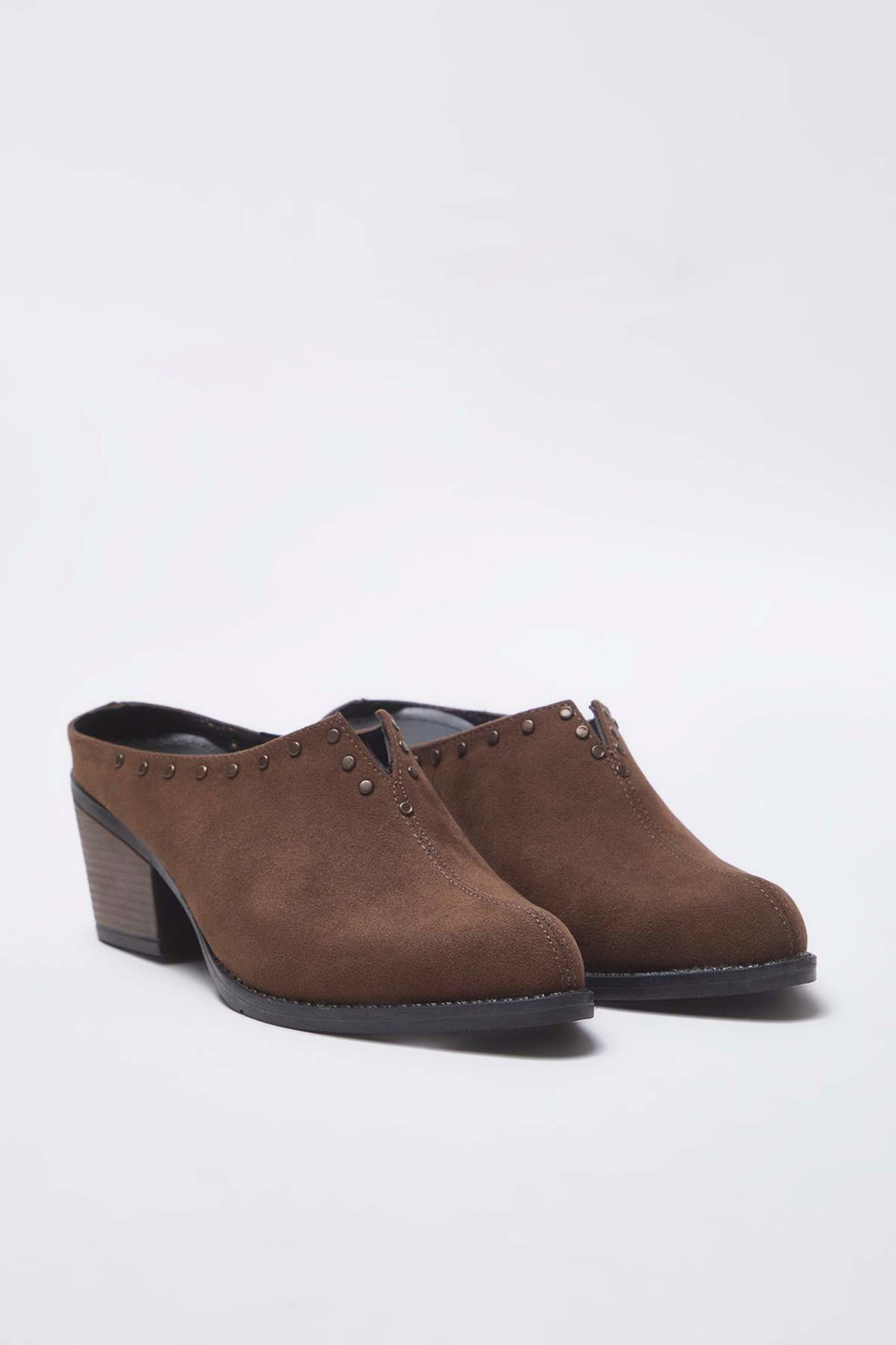 Trocque Suede Nubuck Sabo Classic Heeled Shoes TAKAW26TO00016