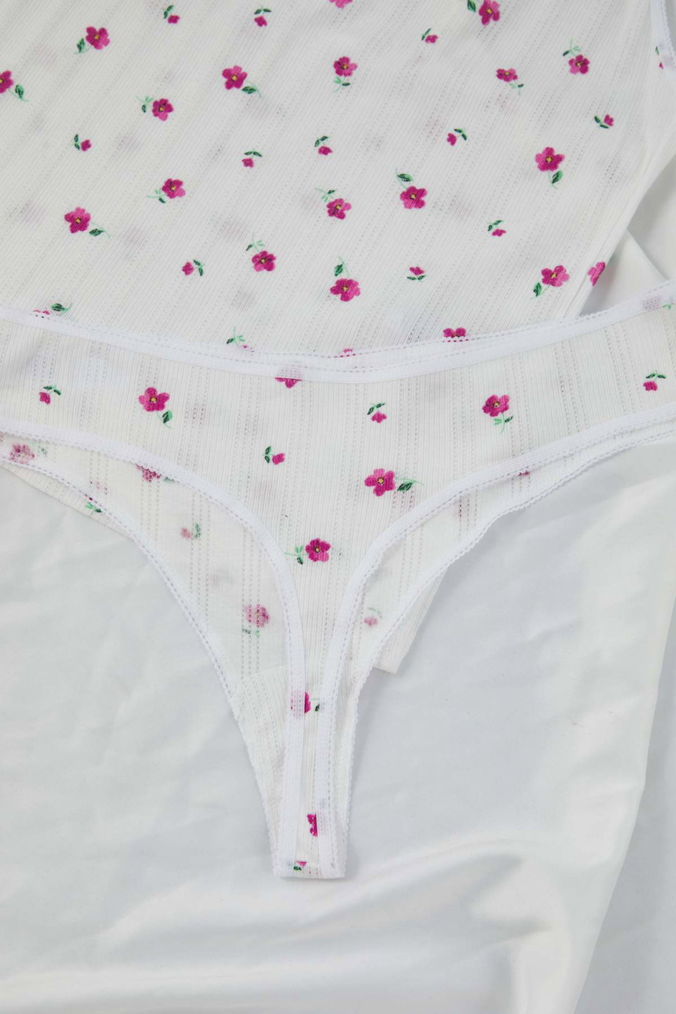 Floral Plus Size Tank Top & Panties Plus Size Underwear Set Tbbaw26Dg00004
