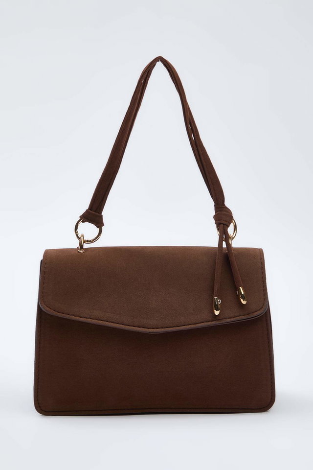 Brown - Multicolored Zebra Pattern Cross Mini City Shoulder Bag with Straps TAXSS25OC00007