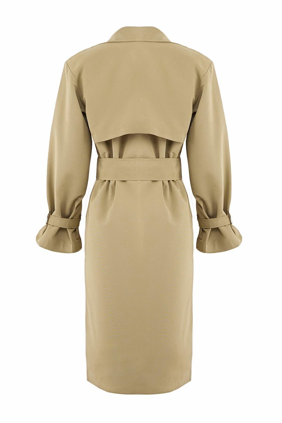Belted Windbreaker Detailed, Water-repellent Long Trench Coat TWOSS21EN0005