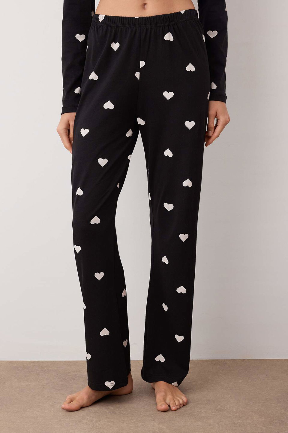 100% Cotton Heart Knitted Pajama Set THMAW21PT0548