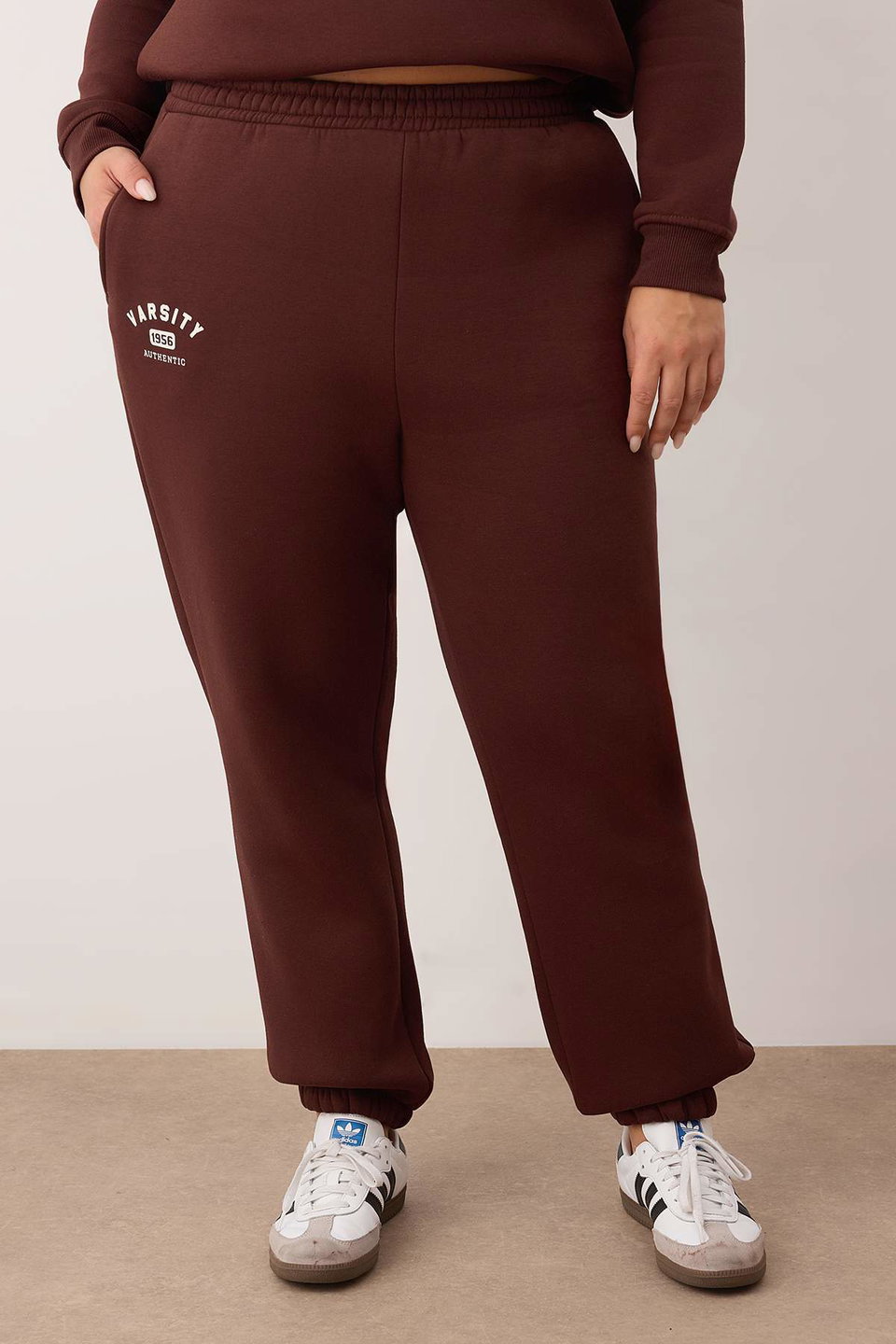 Slogan Printed Regular Fit Fleece Inside Oversize Tracksuit Set Tbbaw26Ts00004