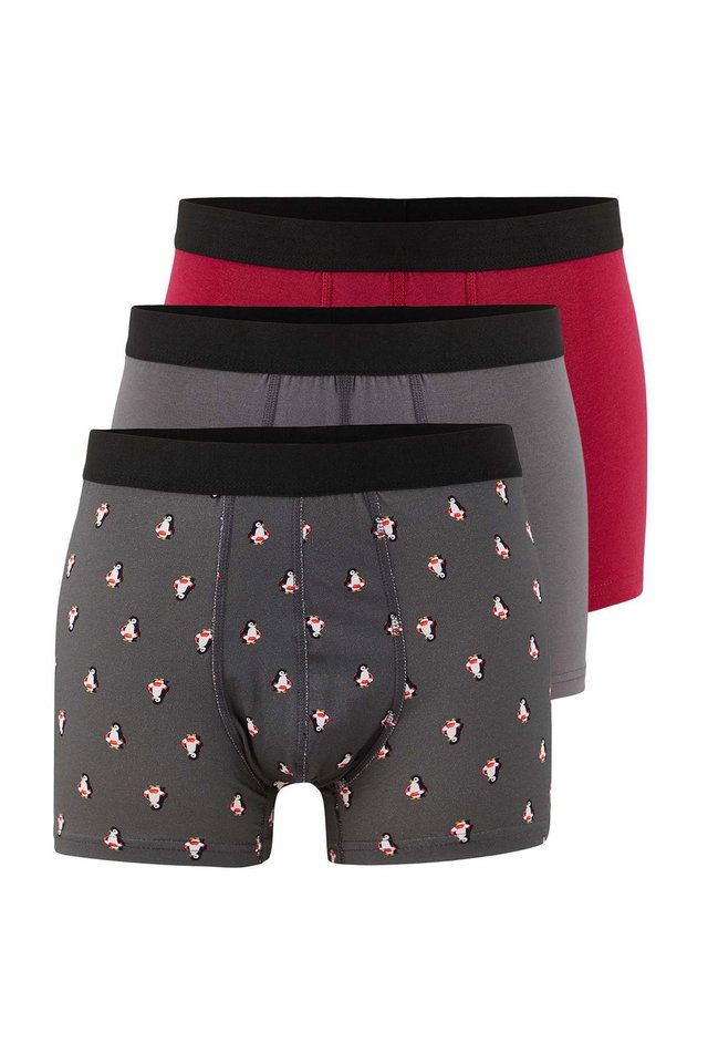 Schwarz - Multicolored 3-Pack Patterned/Solid Cotton Boxer Tmnaw25Bx00009