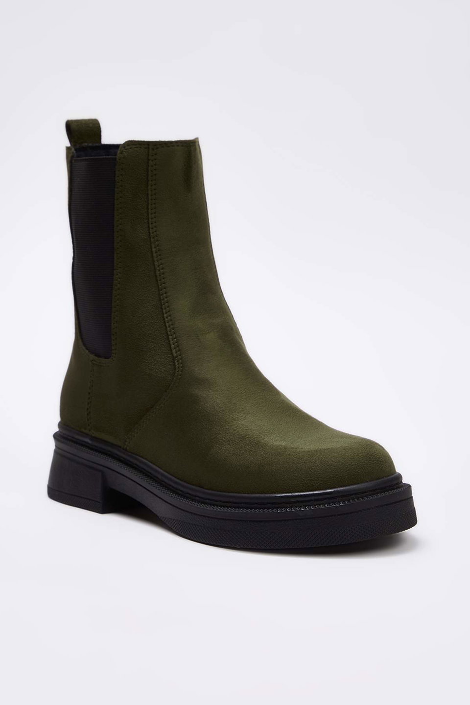 Suede Flat-Soled Chelsea Women's Boots TAKAW26BO00085