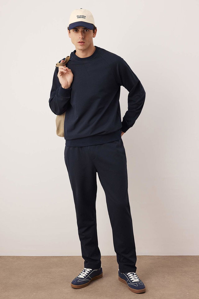 Navy blue - Gray Regular Fit Pajama Set TMNAW22PT0510