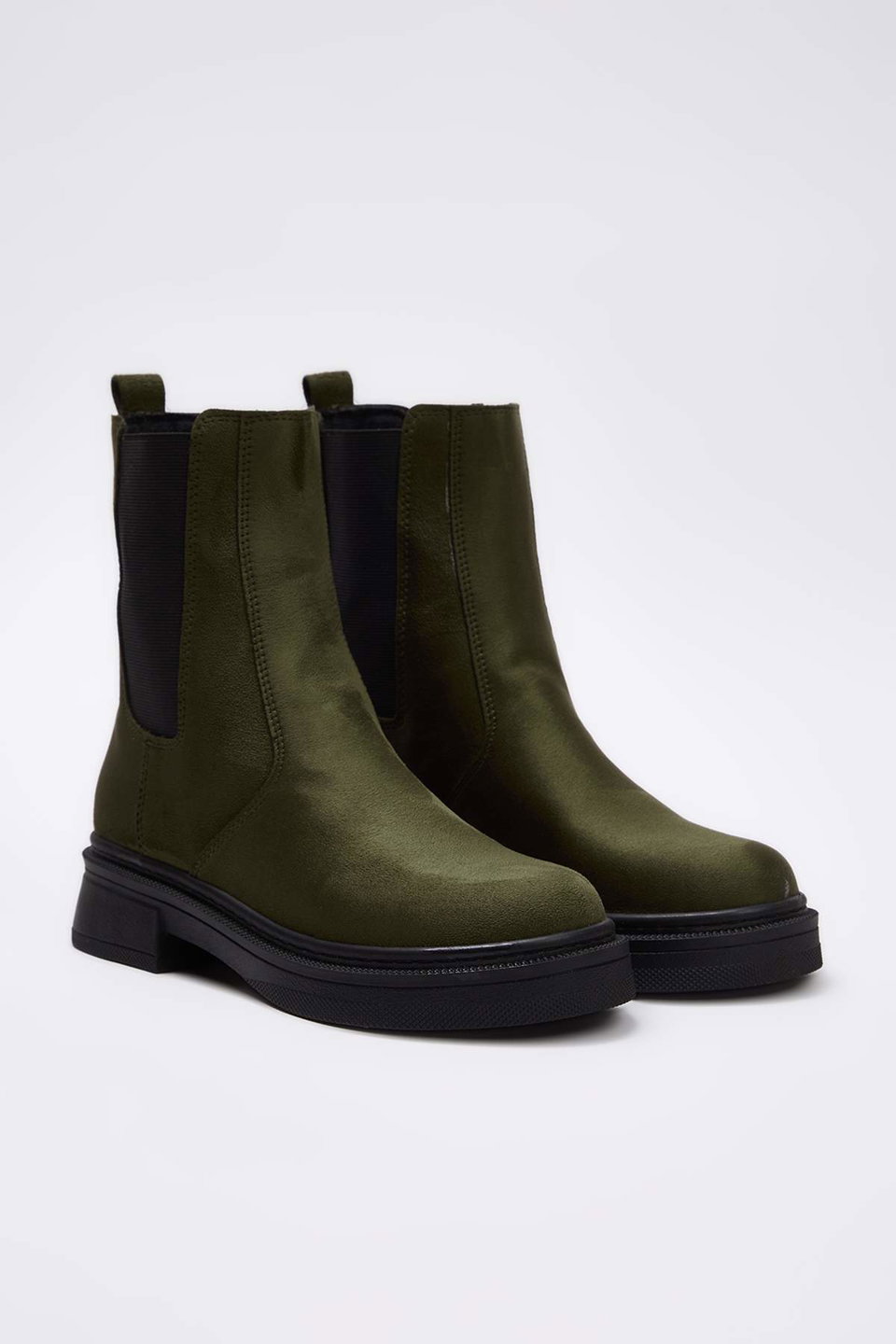 Suede Flat-Soled Chelsea Women's Boots TAKAW26BO00085
