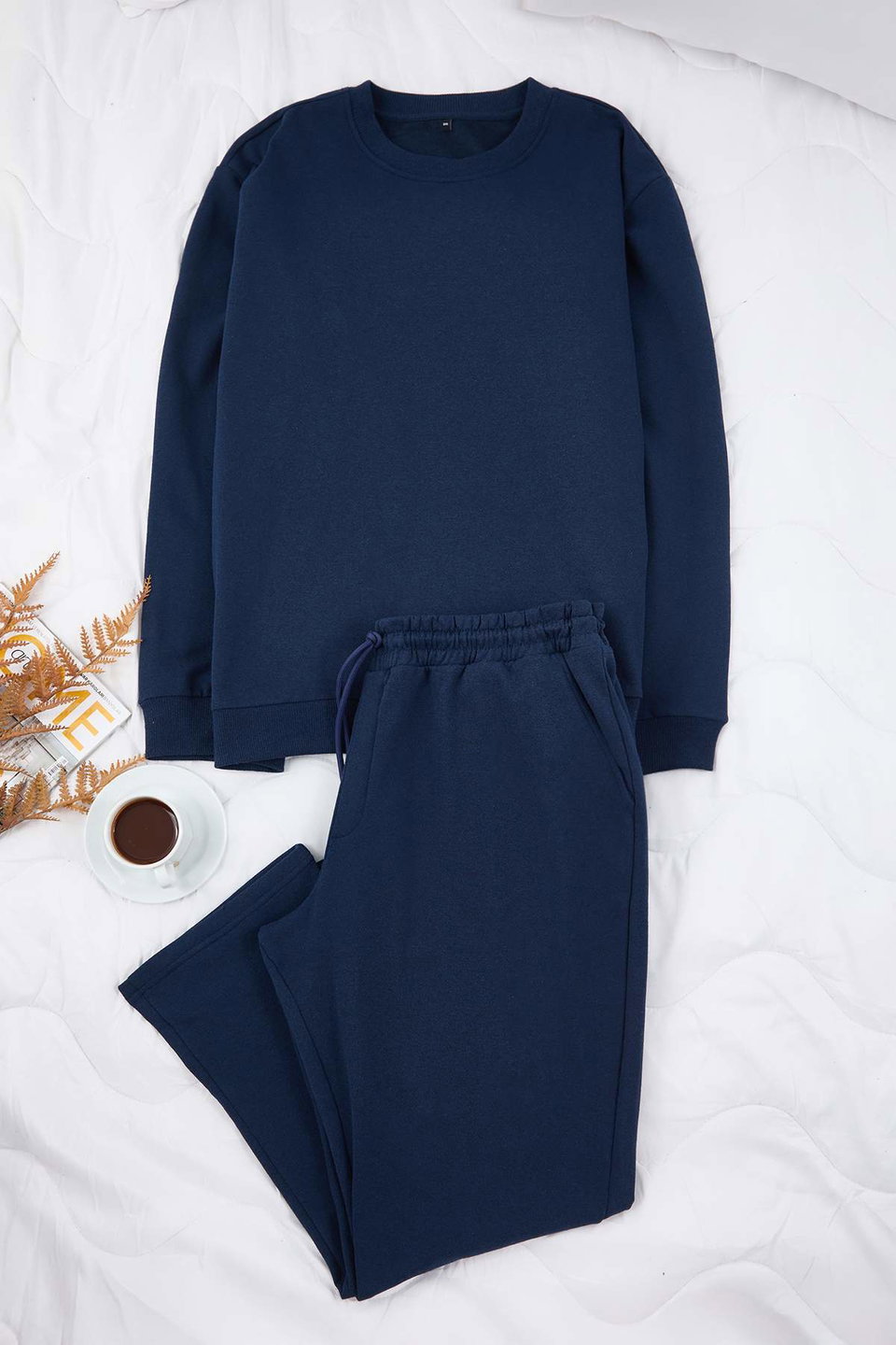 Regular/Normal Cut Basic Open Leg Plus Size Tracksuit Set Tmnaw26Ts00001