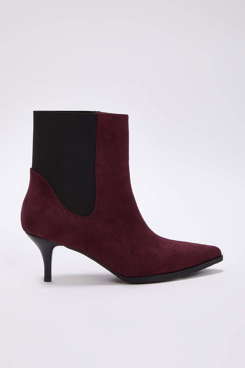 suede pointed toe women's thin heeled half boots takaw26bo00105