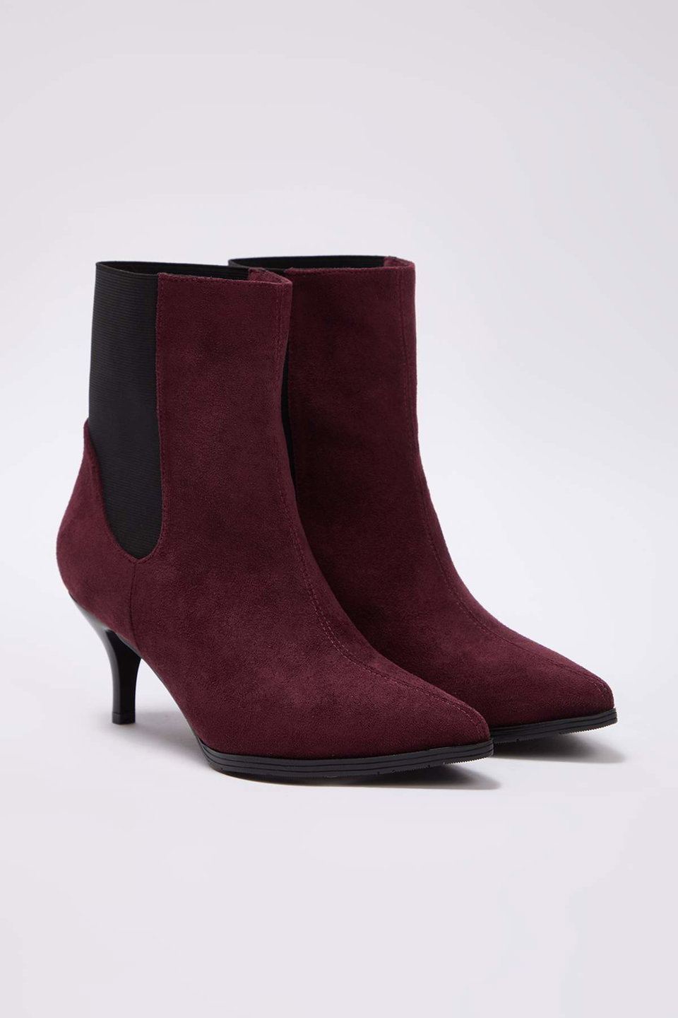suede pointed toe women's thin heeled half boots takaw26bo00105