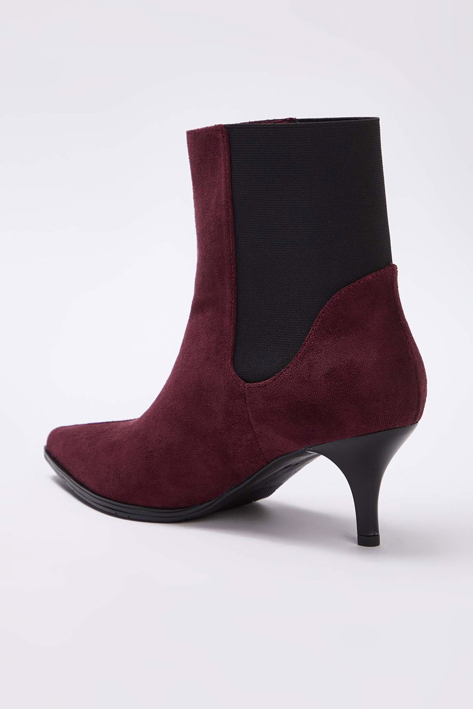 suede pointed toe women's thin heeled half boots takaw26bo00105