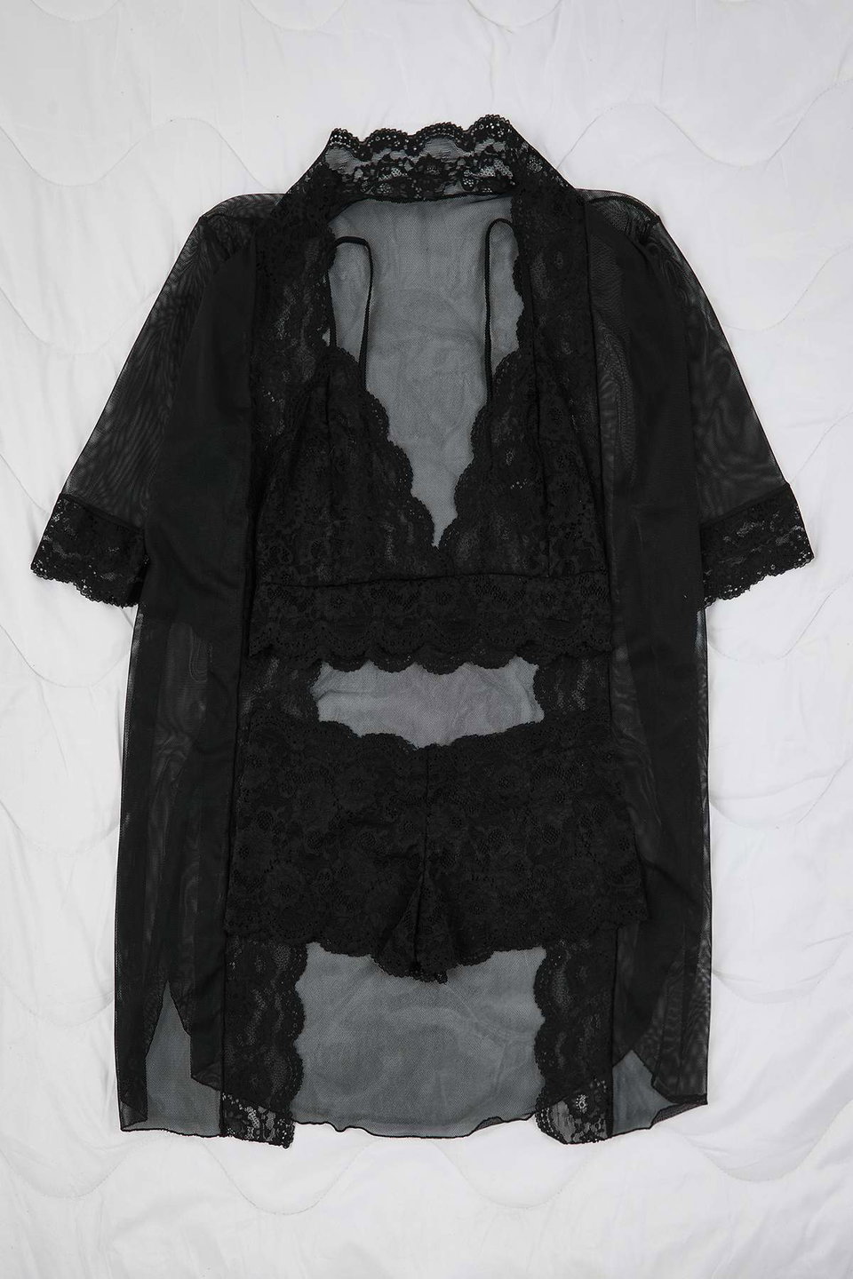mesh & lace 3-piece plus size lingerie set tbbaw26dg00007