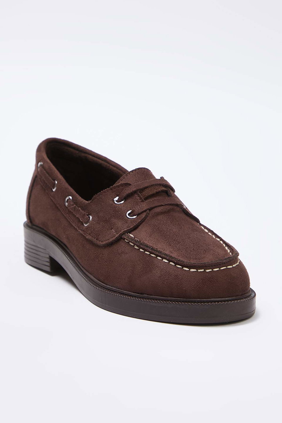 contrast stitched flat women's loafer shoes takaw26la00011