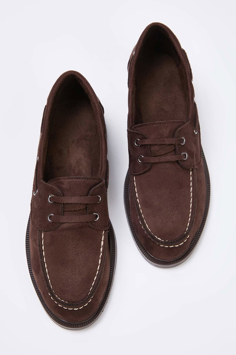 contrast stitched flat women's loafer shoes takaw26la00011