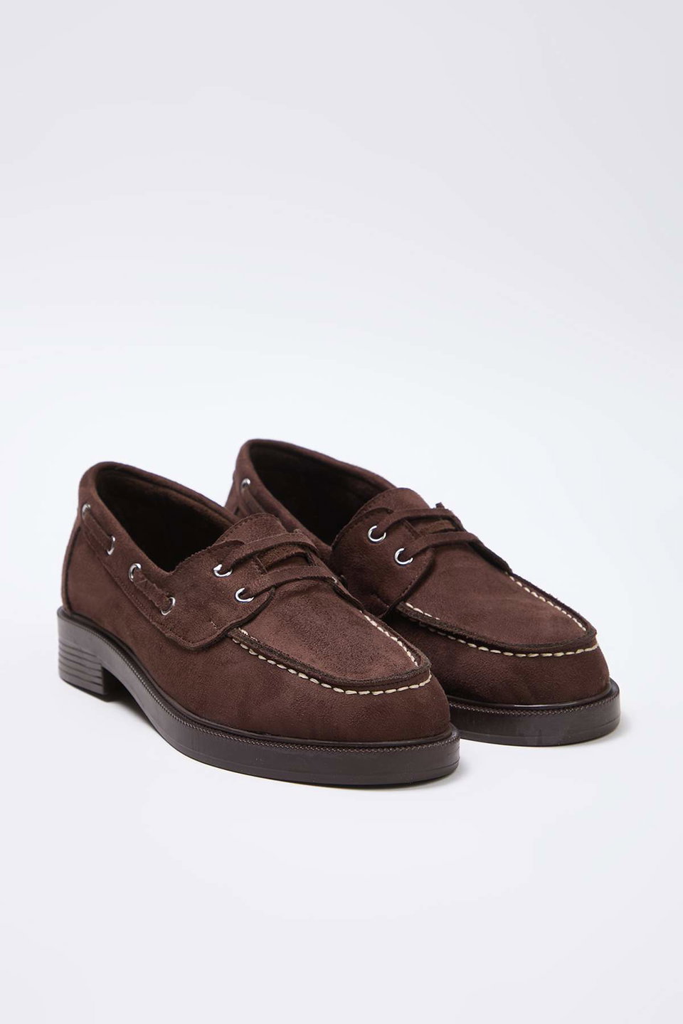contrast stitched flat women's loafer shoes takaw26la00011