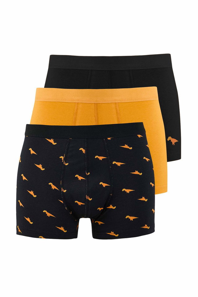 Multicolored*001 - Multi-Colored 3-Pack Patterned/Plain Cotton Boxers TMNAW25BX00011