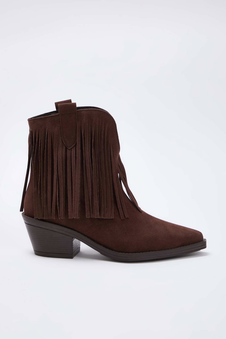 suede tassel detailed women's cowboy boot takaw26bo00115
