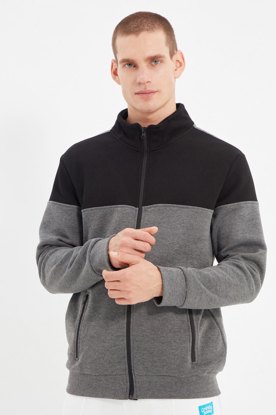 Regular/Normal Cut Zippered Inside Polar Fleece/Warm Sweatshirt-Cardigan TMNAW22SW0720