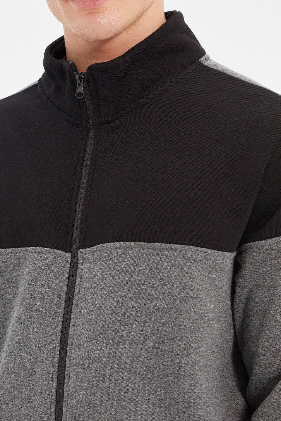 Regular/Normal Cut Zippered Inside Polar Fleece/Warm Sweatshirt-Cardigan TMNAW22SW0720