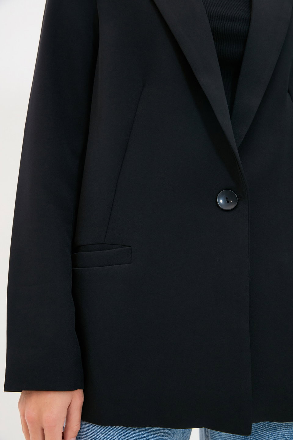 Regular Lined Detailed Woven Blazer Jacket TWOAW20CE0316