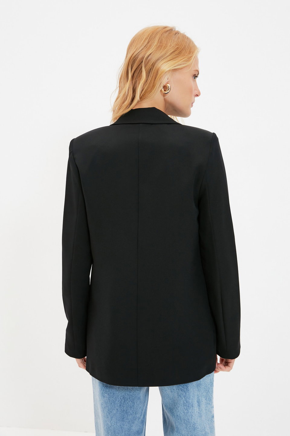 Regular Lined Detailed Woven Blazer Jacket TWOAW20CE0316