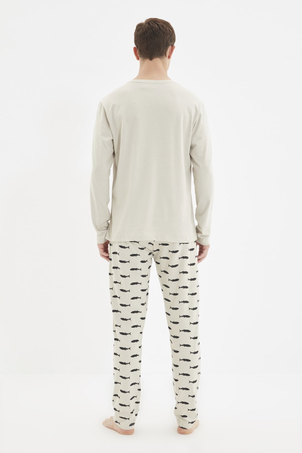 Regular Fit Printed Knitted 100% Cotton Pajama Set TMNAW22PT1069