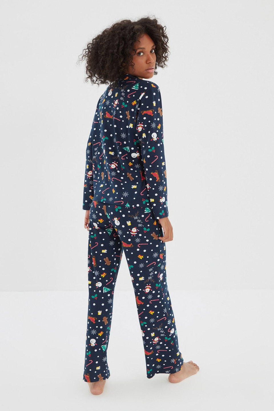 100% Cotton Winter Themed Knitted Pajama Set THMAW22PT1212
