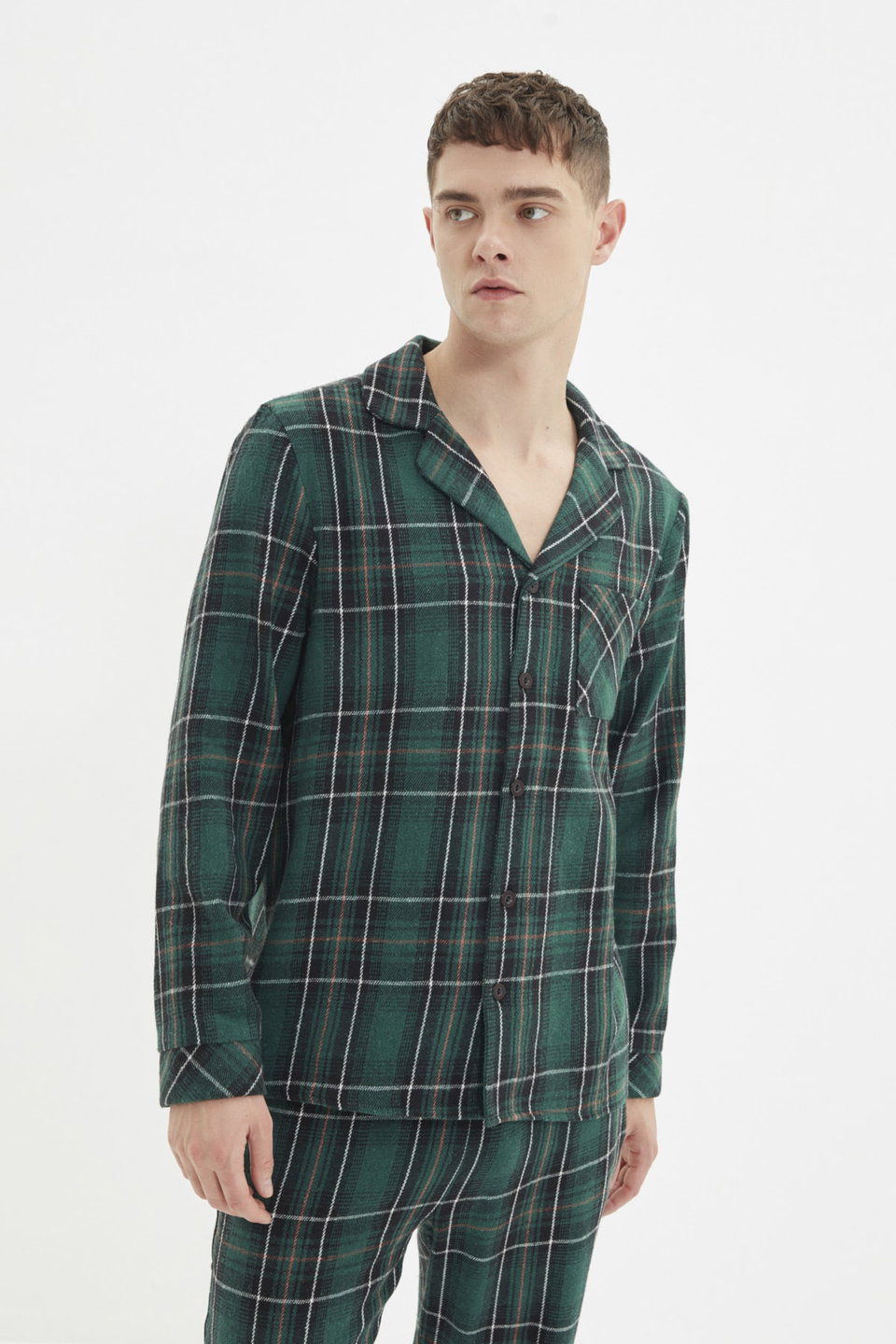 Regular Fit Plaid Woven Pajama Set TMNAW22PT1080
