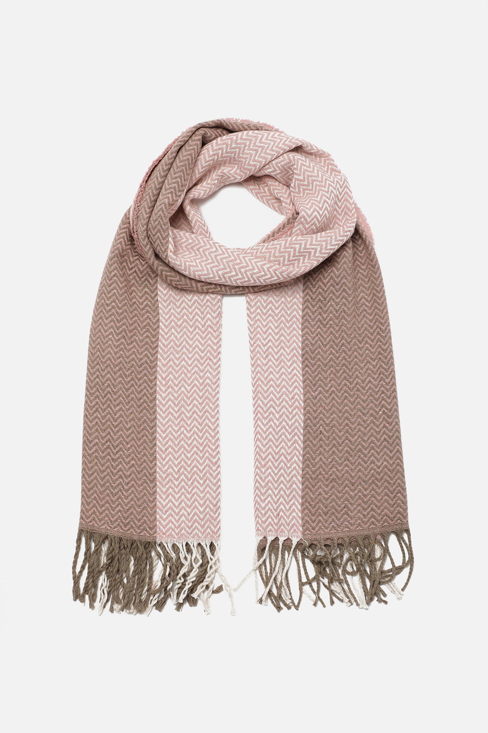 Women's Color Block, Soft Textured Scarf TWOAW22AT0059