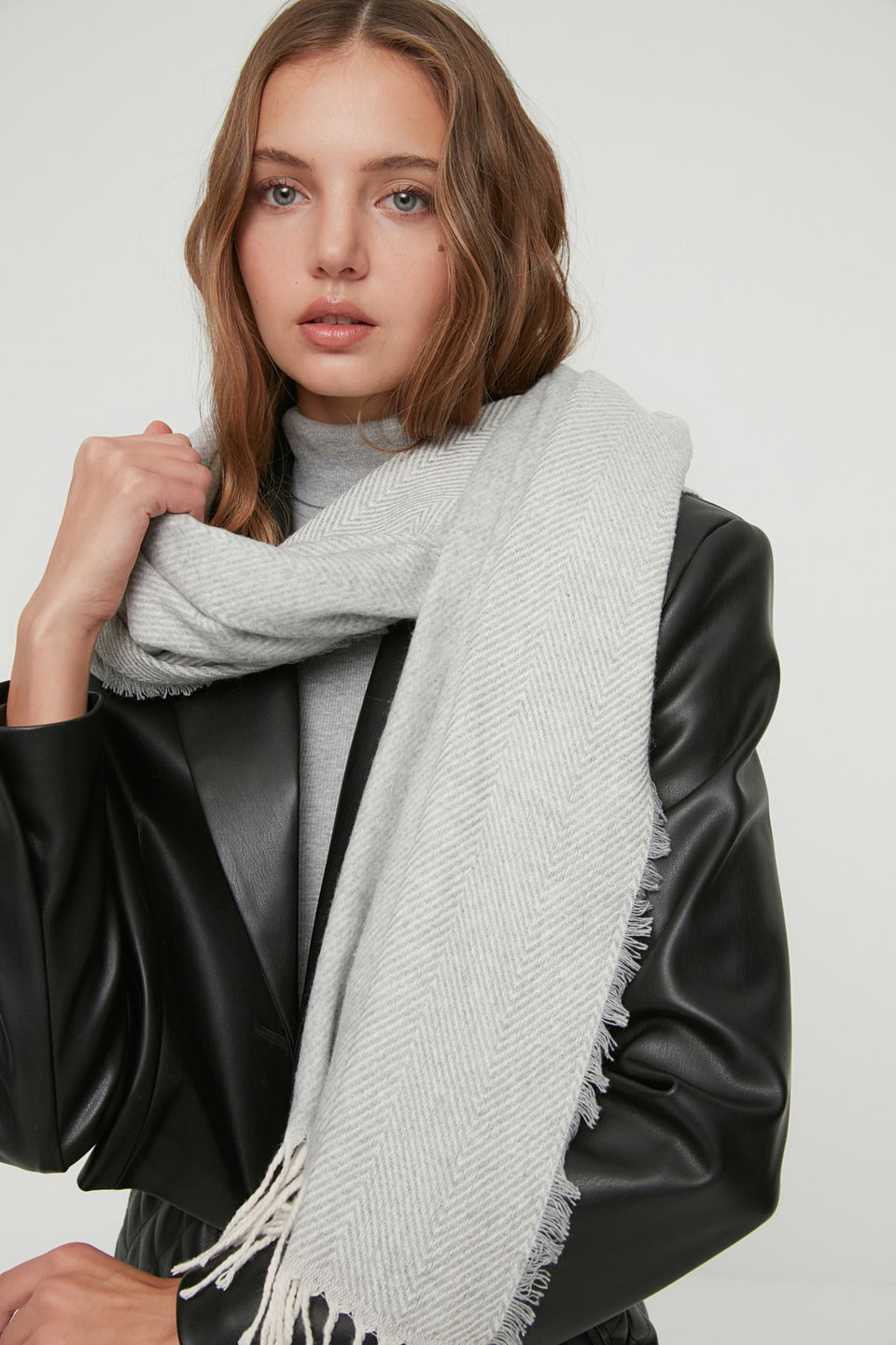 Soft Textured Women's Scarf TWOAW22AT0055