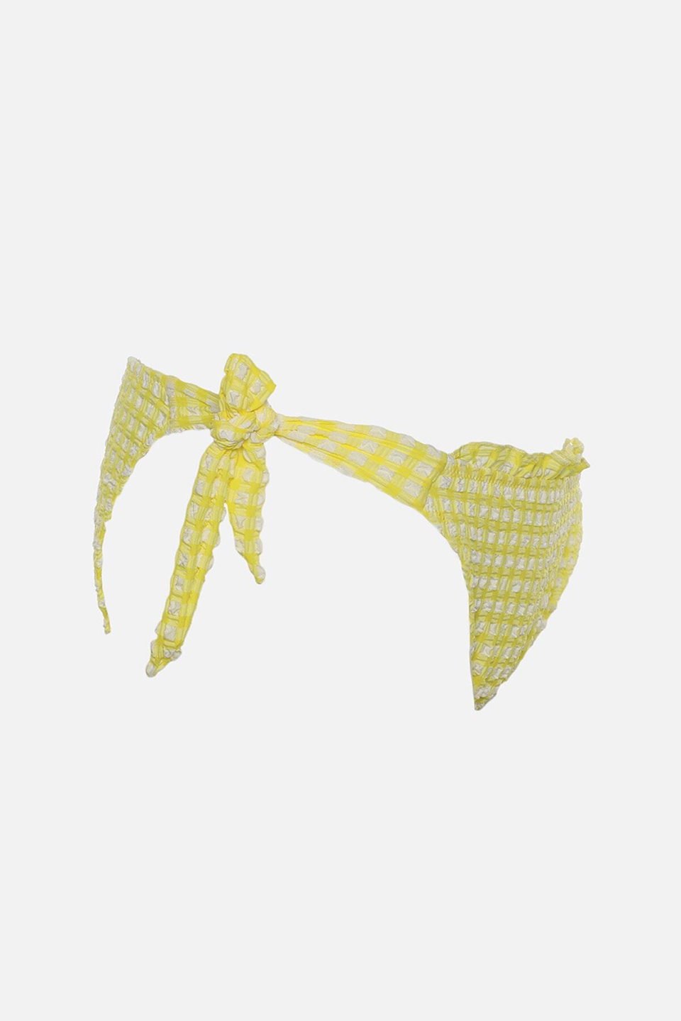 Plaid Ruffled Regular Waist Slip Bikini Bottom Tbess22Ba0074