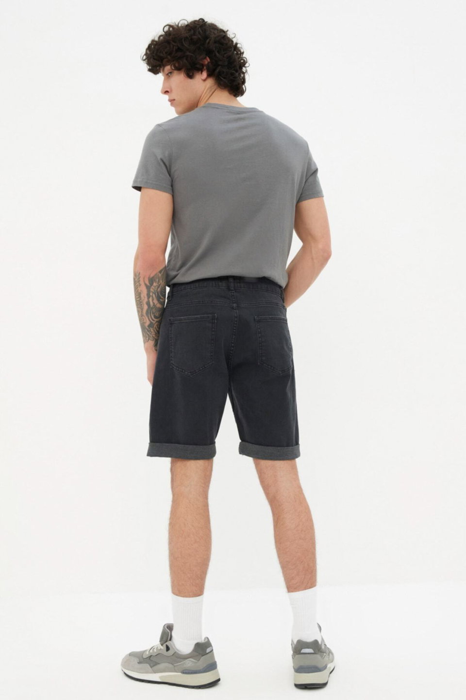 Slim Fit Rake Destroyed Denim Jeans Shorts TMNSS21SR0727