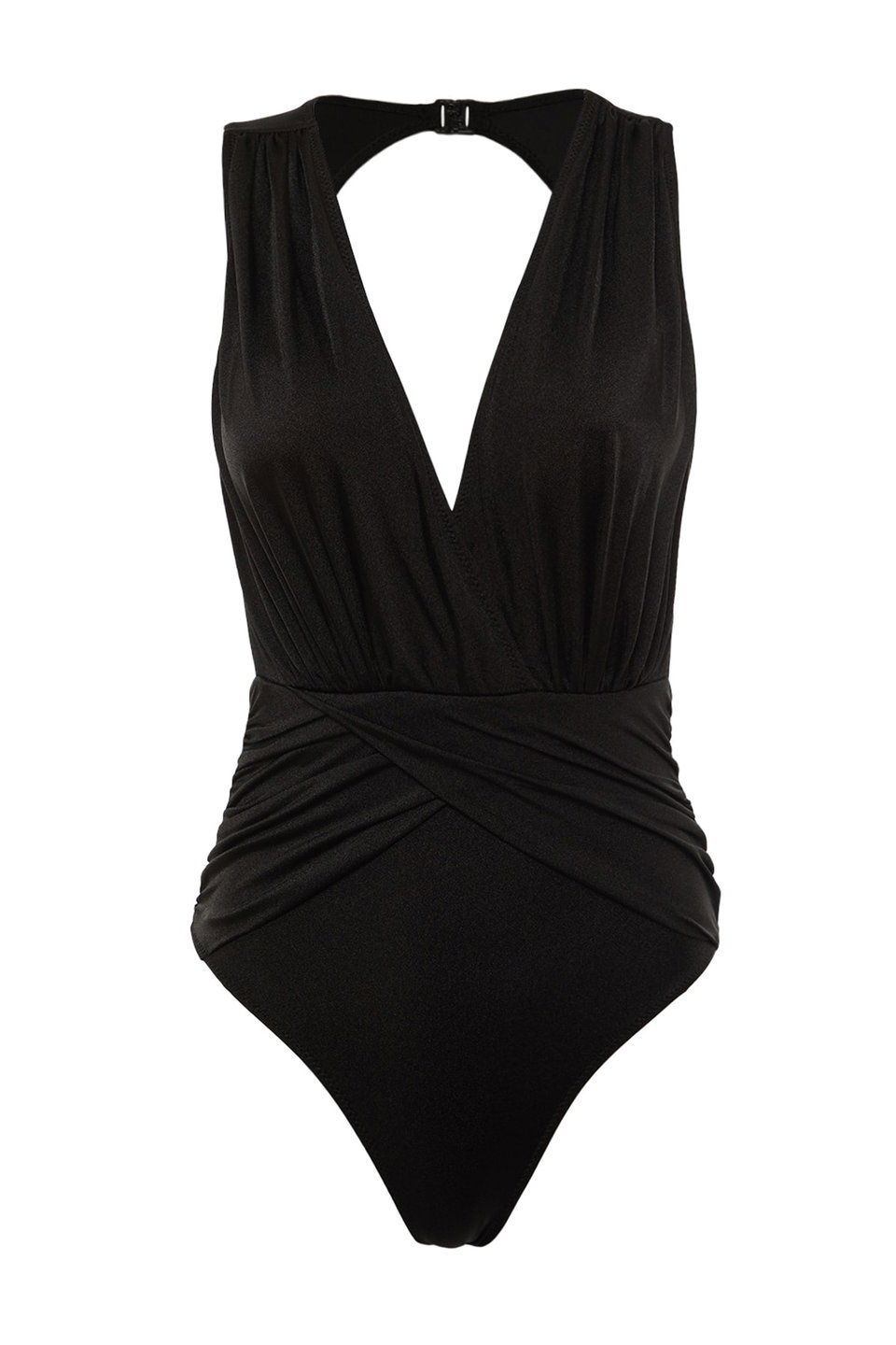 Low-Cut Draped Regular Core Swimsuit Tbess21Ma0042