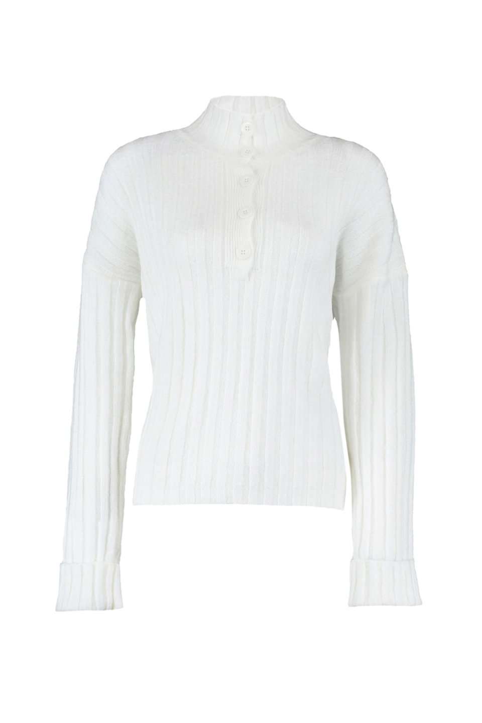 Wide Fit Soft Textured High Neck Knitwear Sweater TWOAW21KZ0783