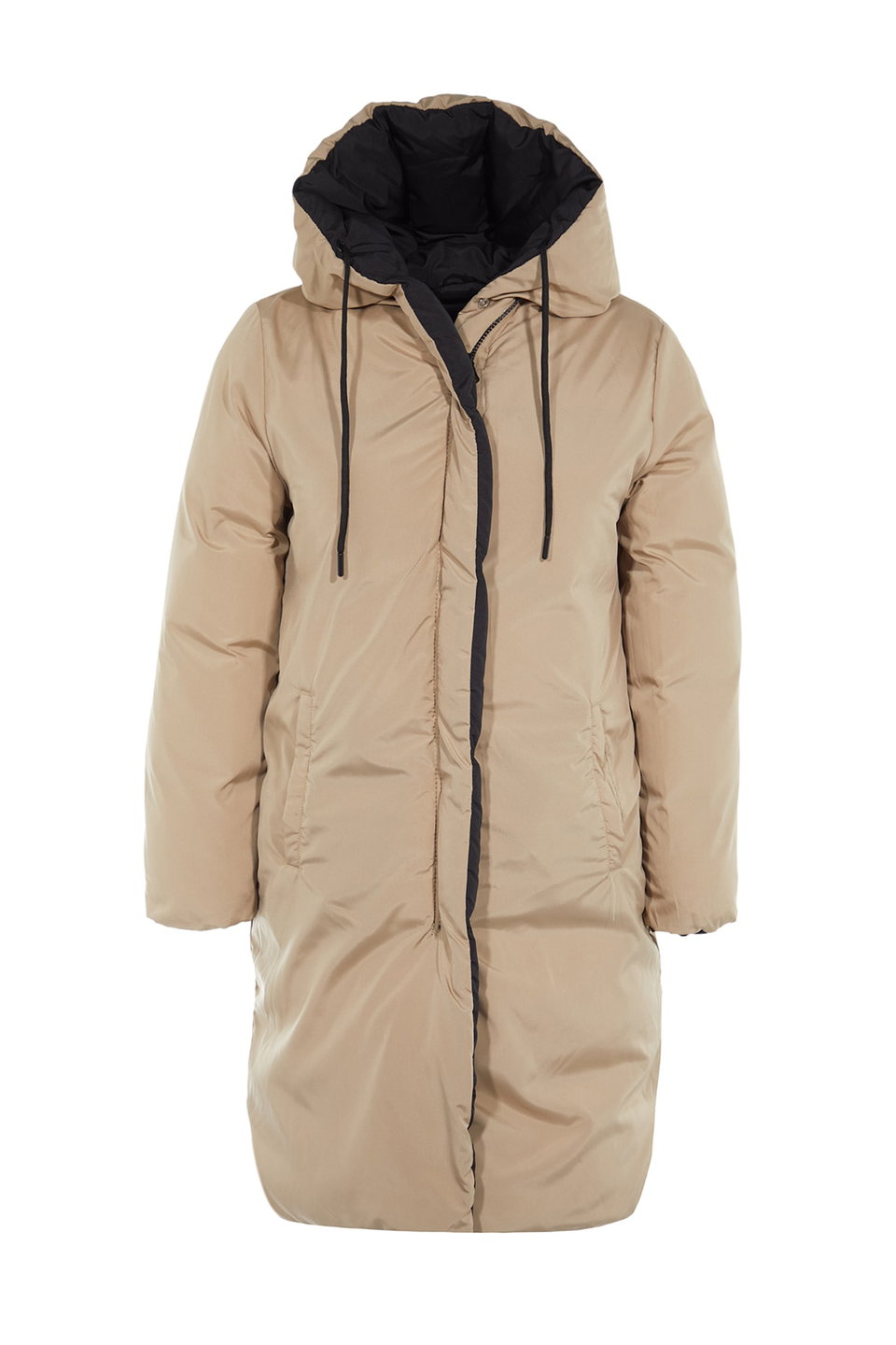 Double Sided Hooded Water Repellent Long Puffer Jacket TWOAW23MO00052