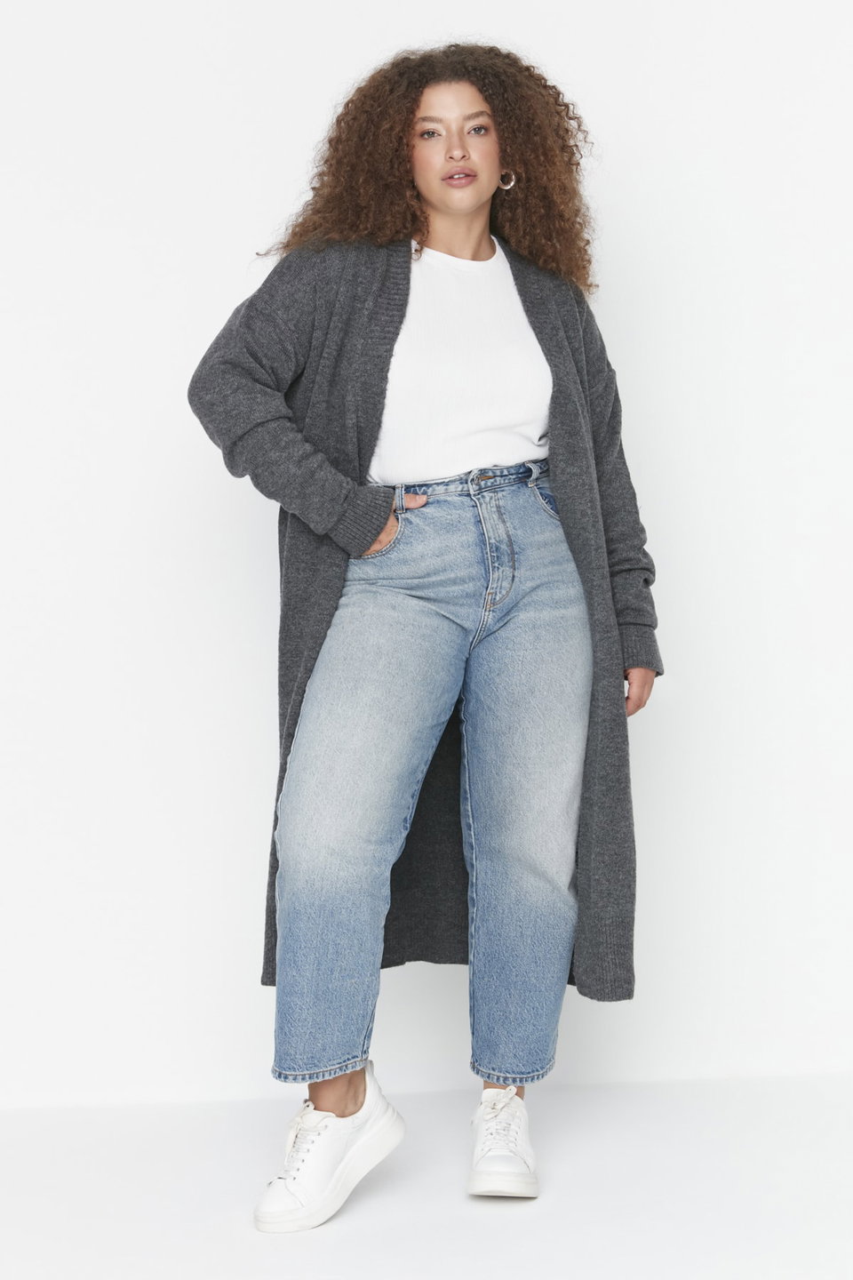 Oversize/Loose Cut Knit Cardigan TBBAW23AV00017