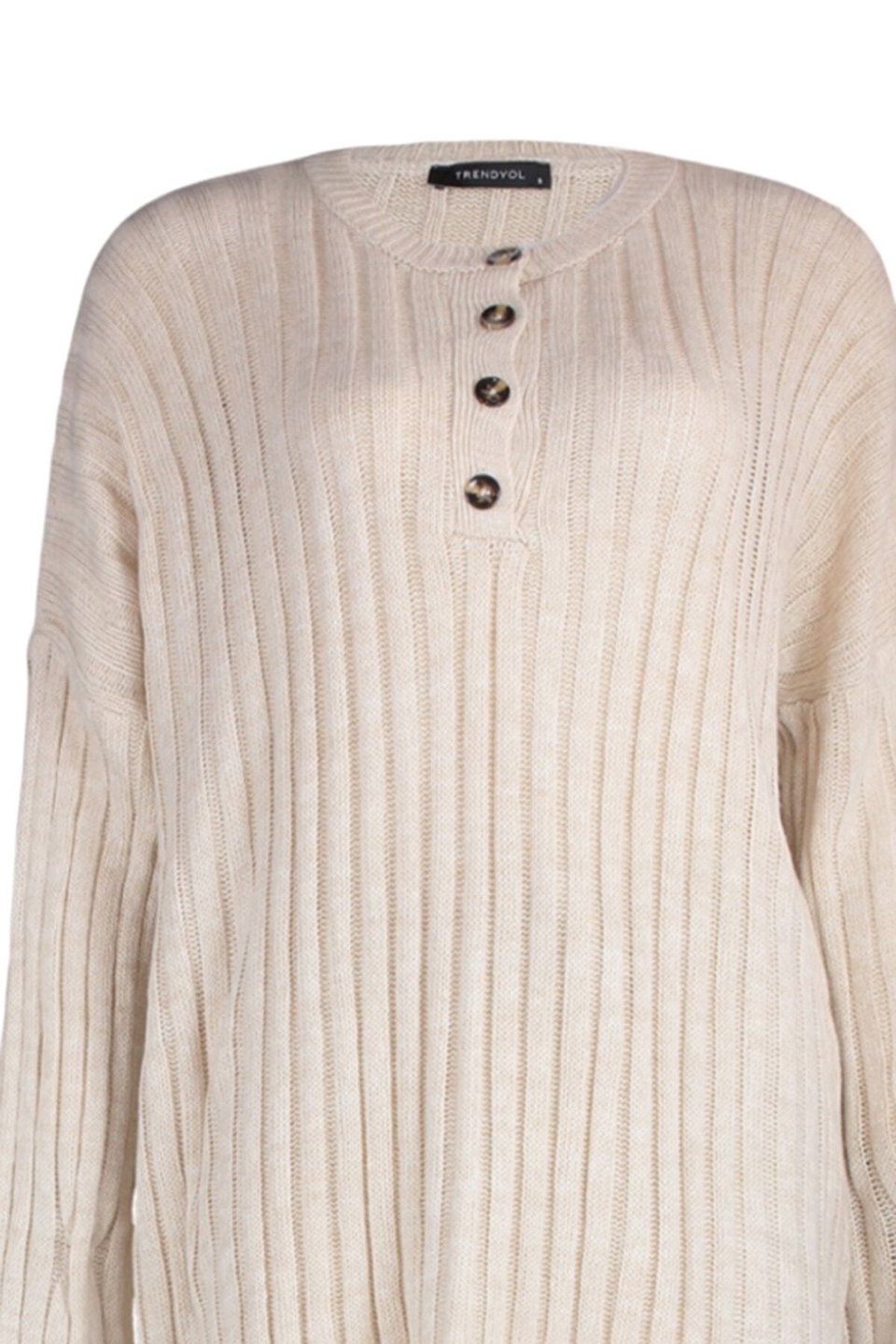 Ribbed Wide Pattern Knitwear Bottom-Top Set TWOAW22AU0039