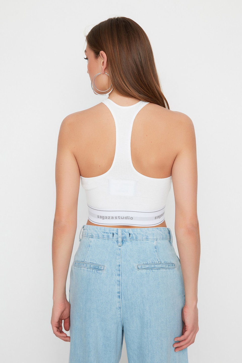 Sagaza Studio Metal Accessory Detailed Knitted Bustier TPRSS22BS00019
