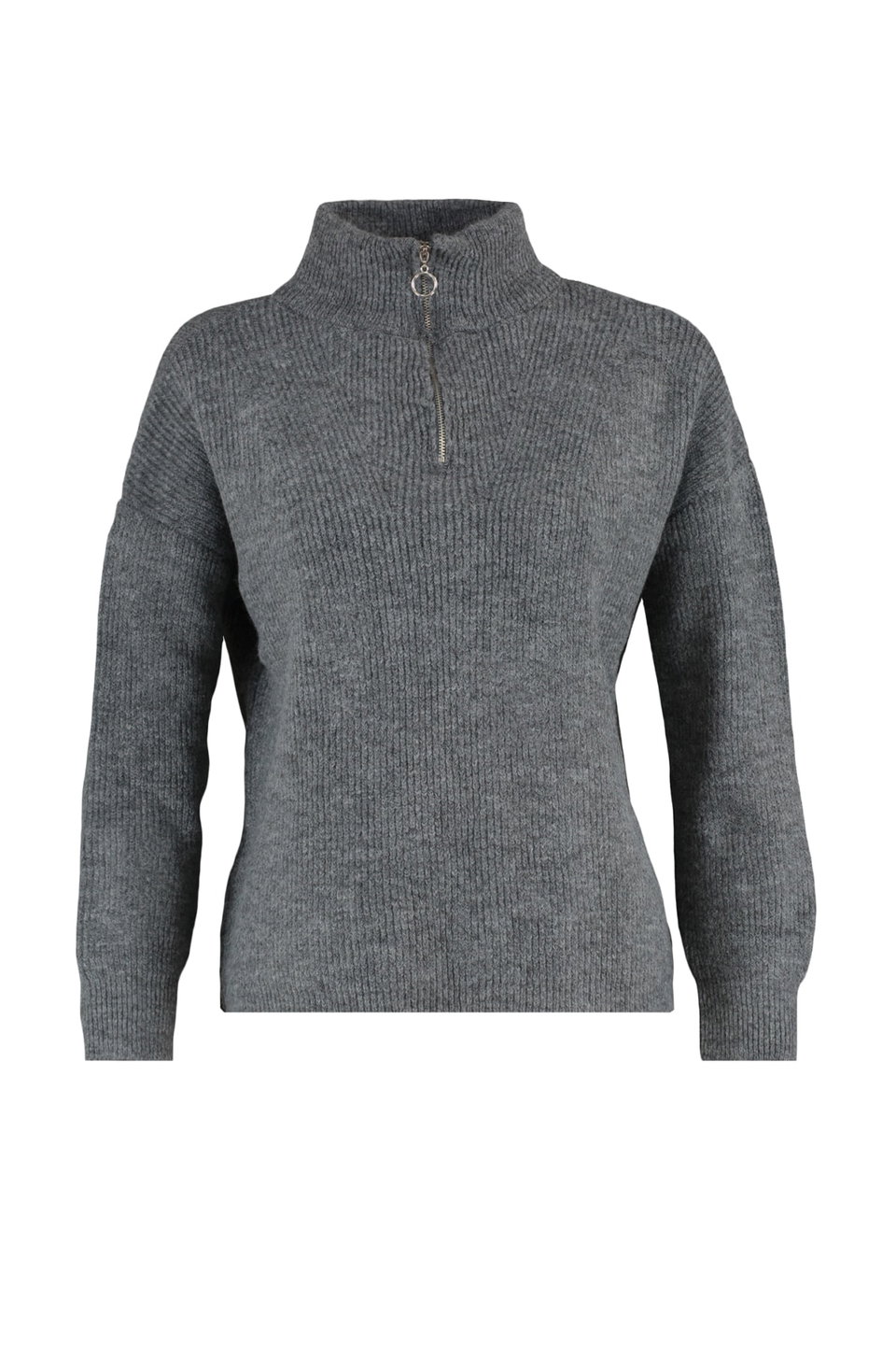 Soft Textured Zippered Knitwear Sweater TWOAW20XS0009