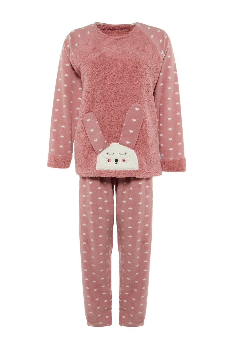 Heart Sleep Band Polar Winter Knitted Pajama Set TBBAW23AI00025