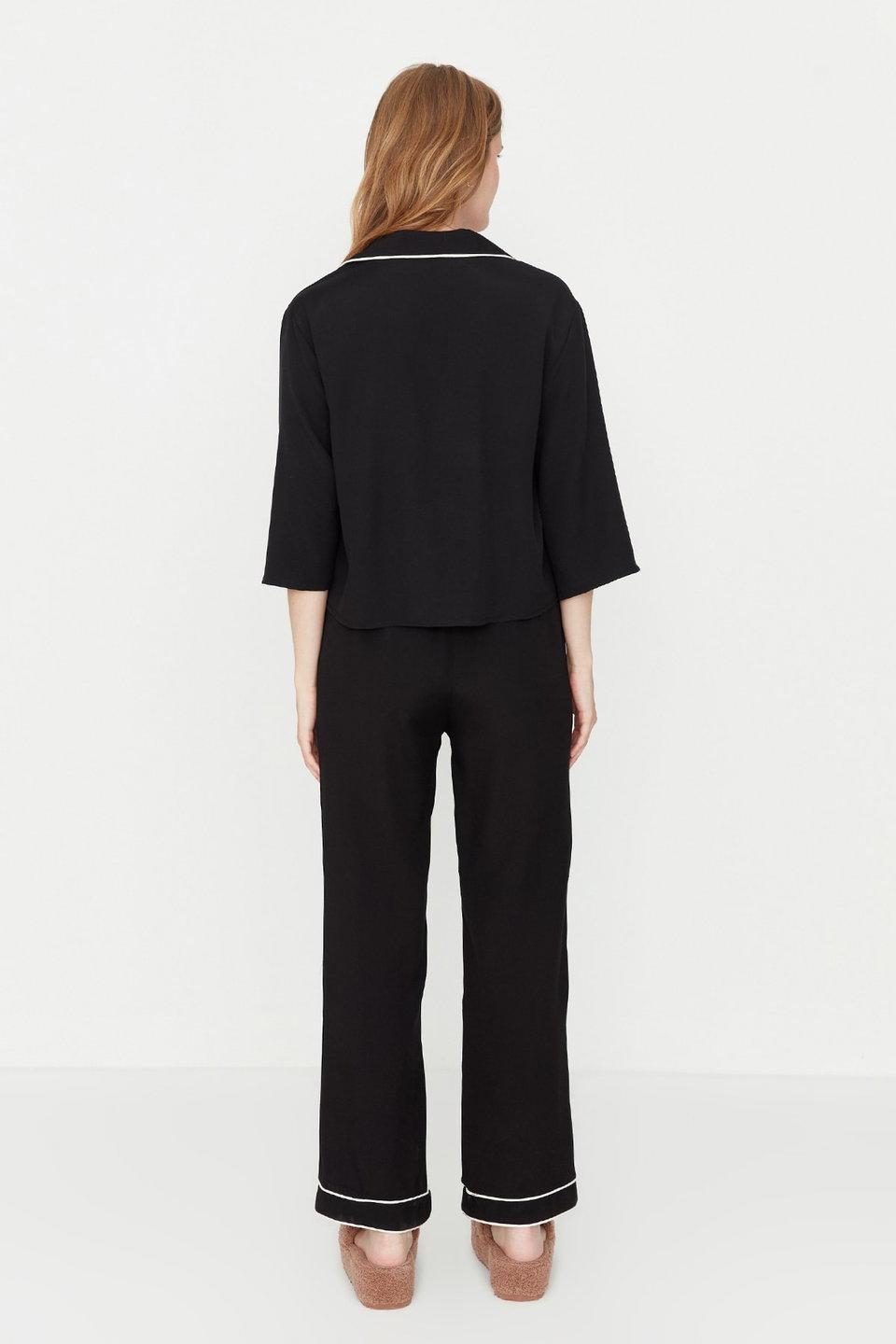 Piping Viscose Woven Pajamas Set THMAW21PT0292