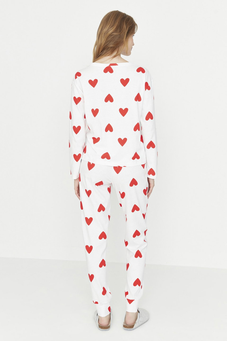 100% Cotton Heart Knitted Pajama Set THMAW21PT0566