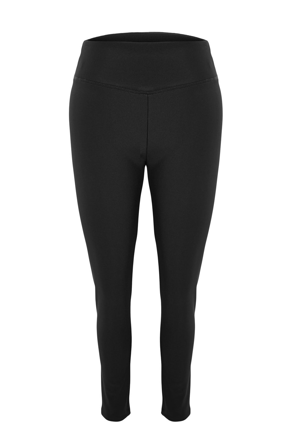 High Waist Ribbed Knit Plus Size Leggings TBBAW23AY00009